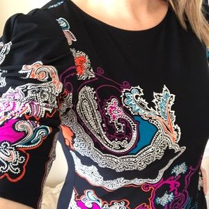 Paisley 3/4 Length Sleeve Dress